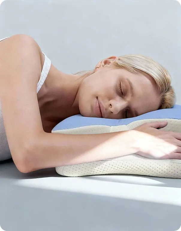 Multi-position sleep support for back, side and stomach sleepers